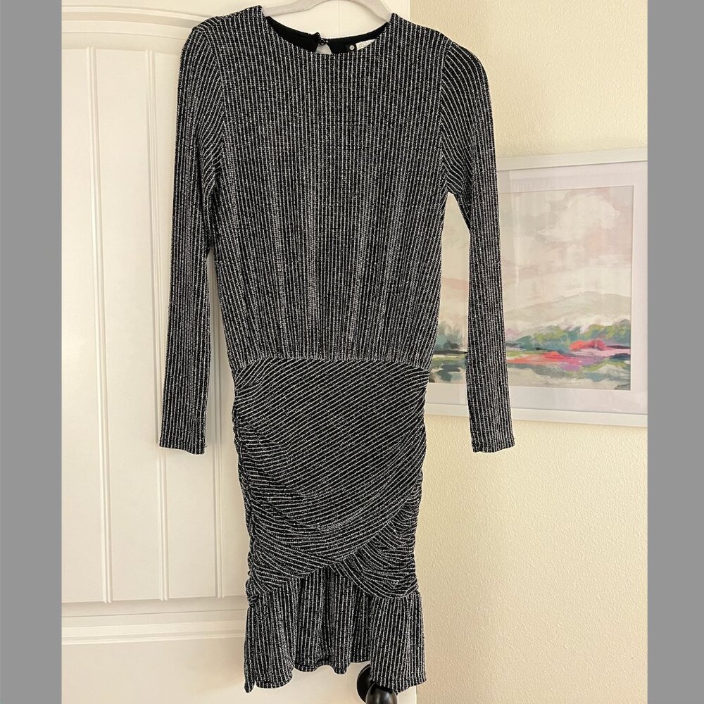 REVOLVE krisa Share Drape Skirt Long Sleeve Mini Dress